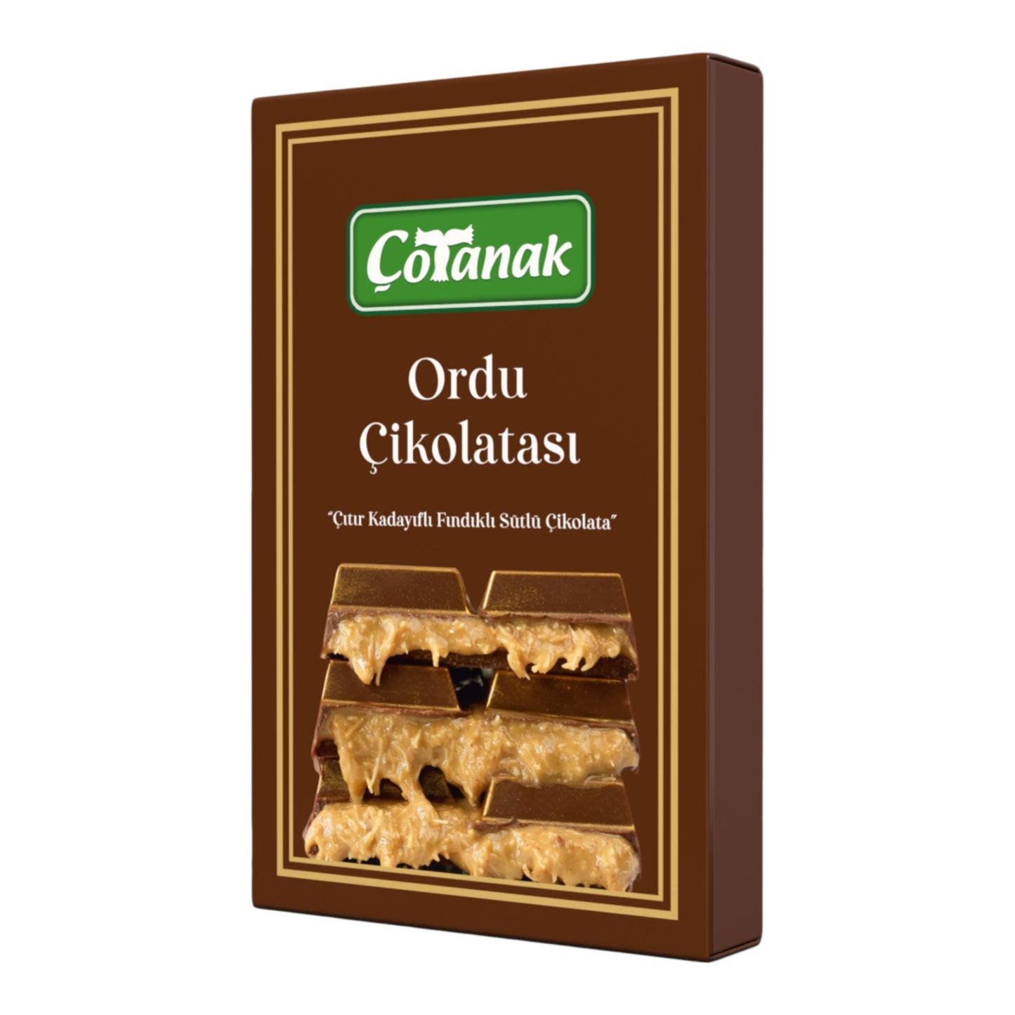 Çotanak Hazelnut Chocolate from Ordu with Roasted Kadaif and Milk Chocolate 180g (6.3 oz)