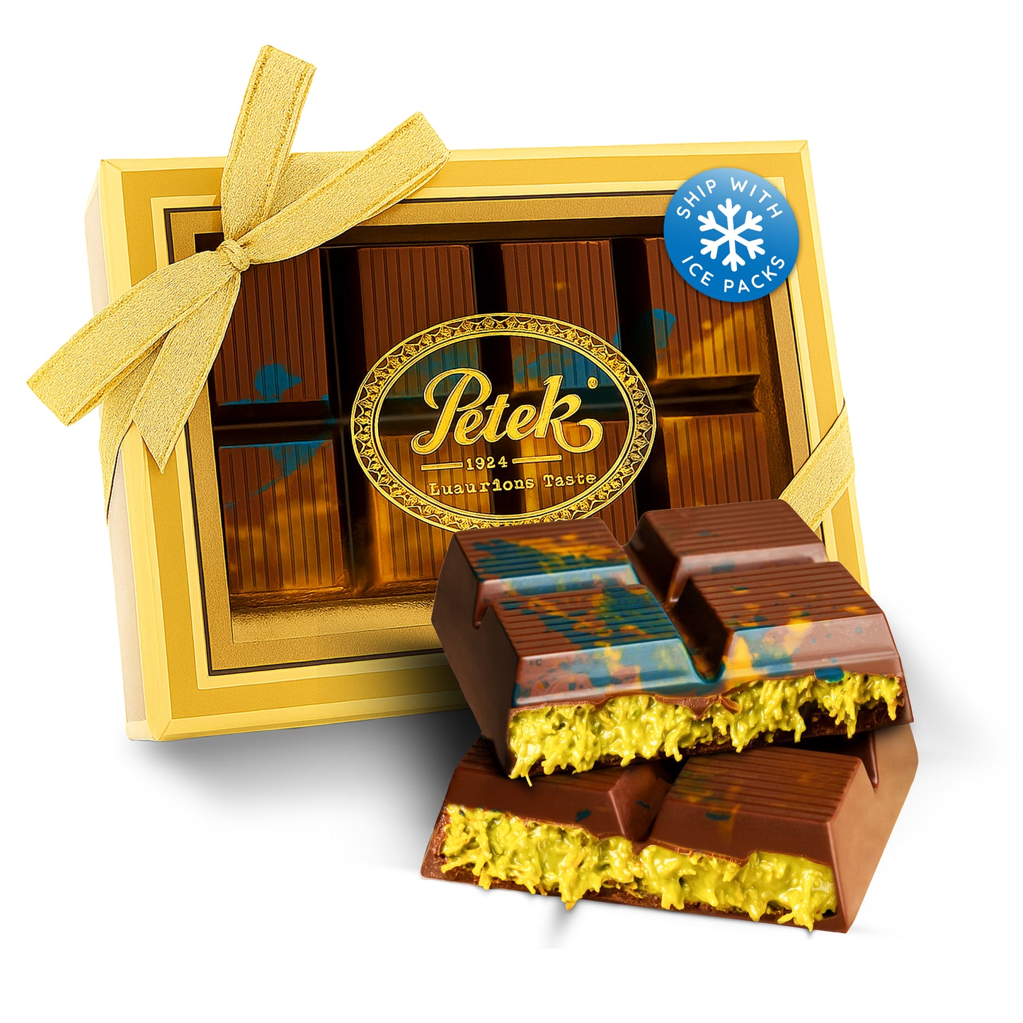 Petek 1942 Viral Dubai Chocolate Bar – Handmade Chocolate with Pistachio Cream and Roasted Kadaif 200g (7 oz)