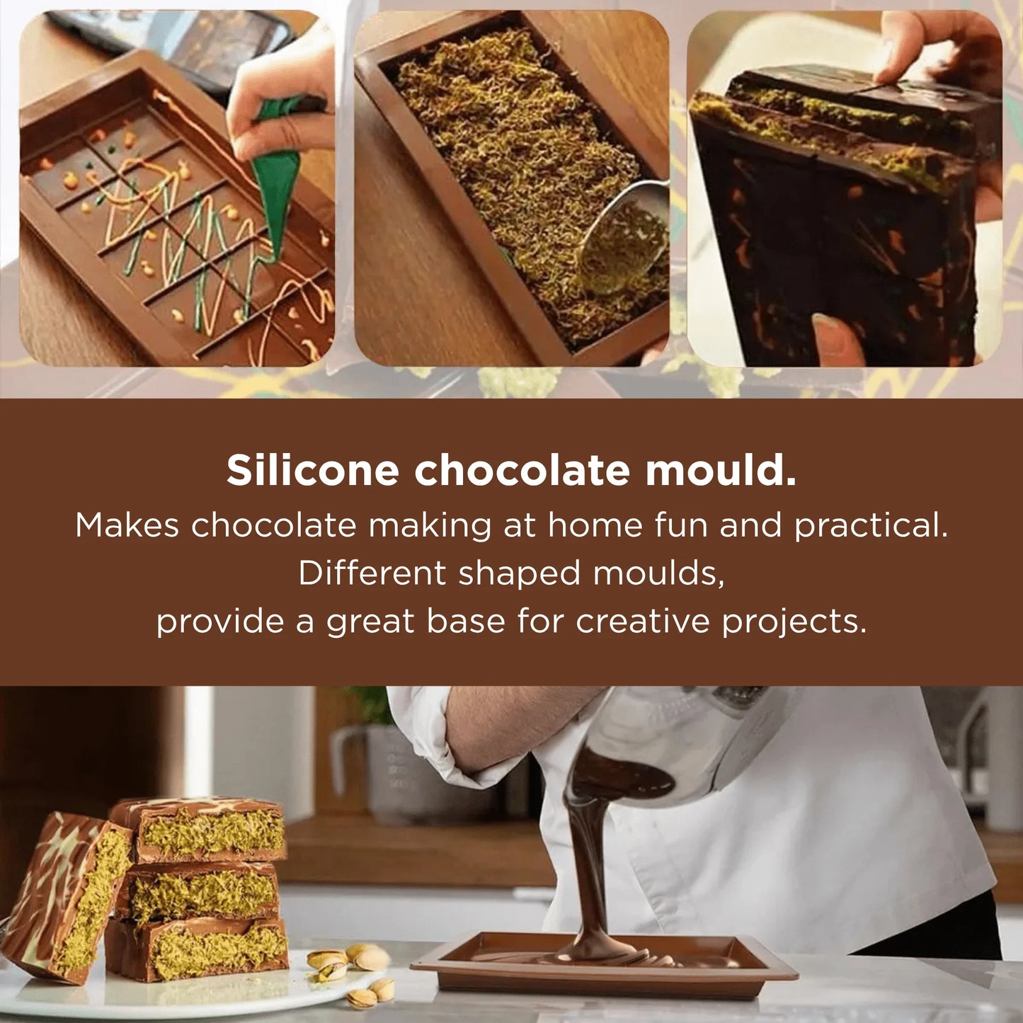 Dubai Chocolate Making Kit with Pistachio Knafeh Cream
