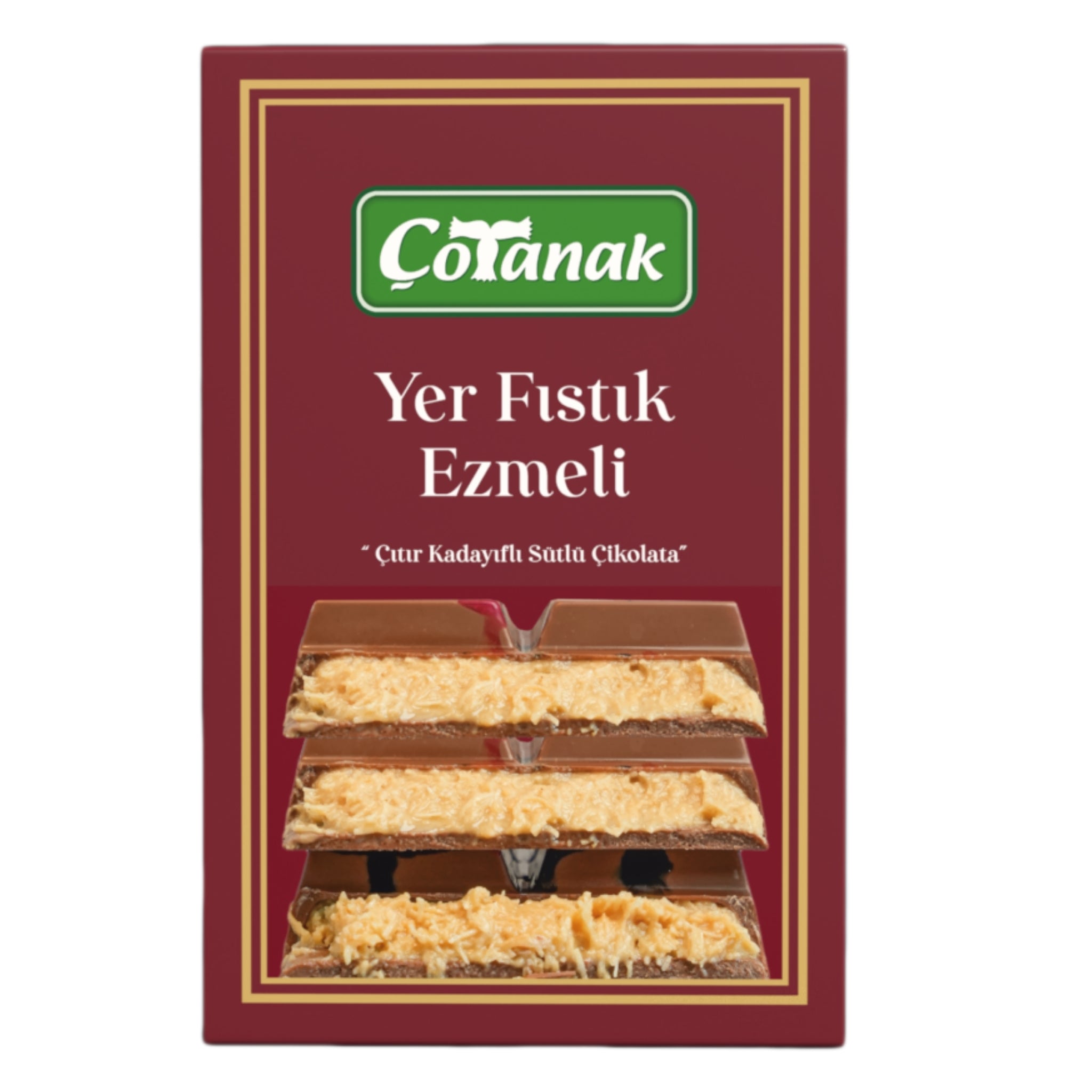 Çotanak Gourmet Chocolate Bar with Peanut & Kadayif Crunch 180g (6.3 oz)