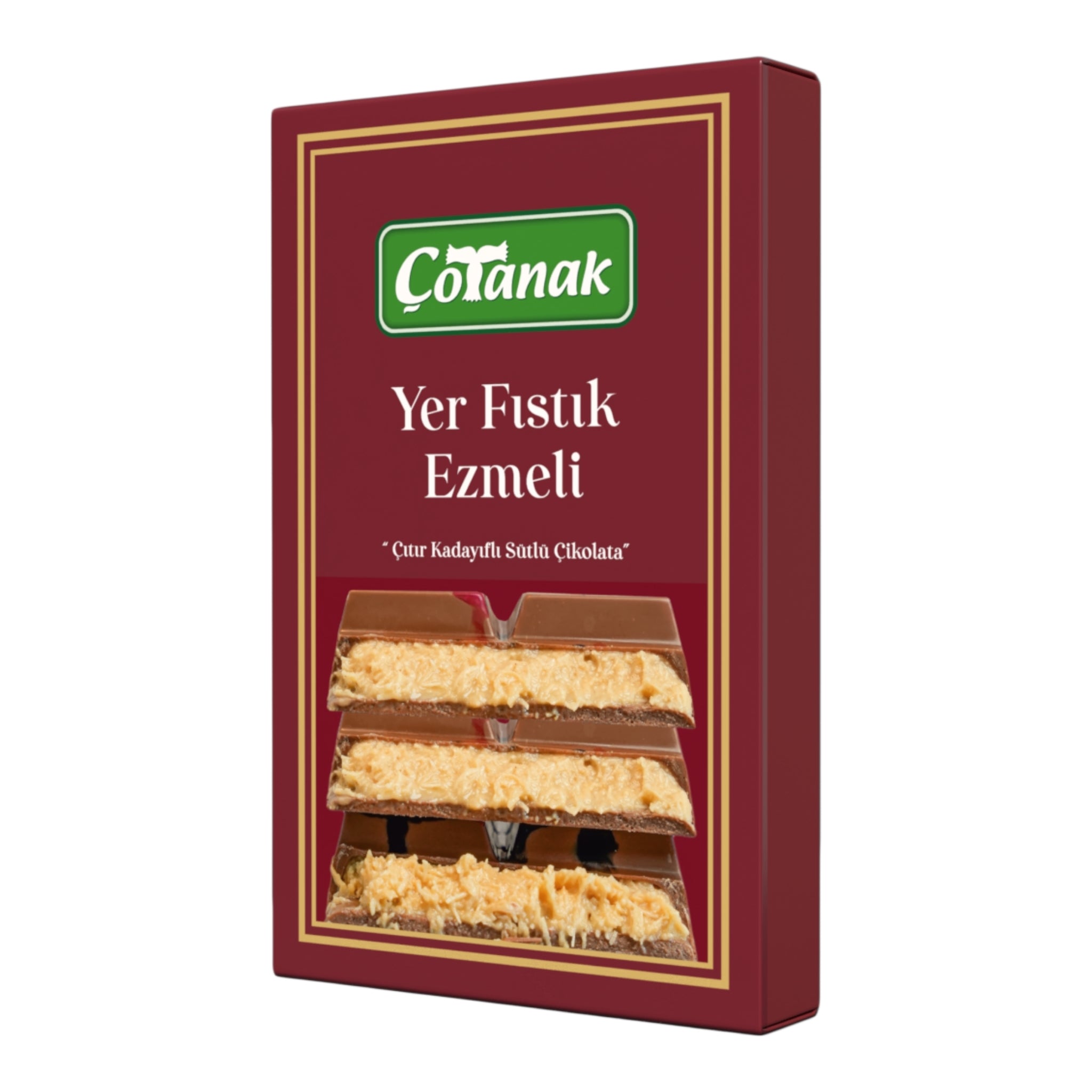 Çotanak Gourmet Chocolate Bar with Peanut & Kadayif Crunch 180g (6.3 oz)