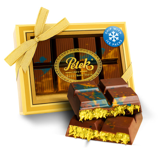 Petek 1942 Viral Dubai Chocolate Bar – Handmade Chocolate with Pistachio Cream and Roasted Kadaif 200g (7 oz)